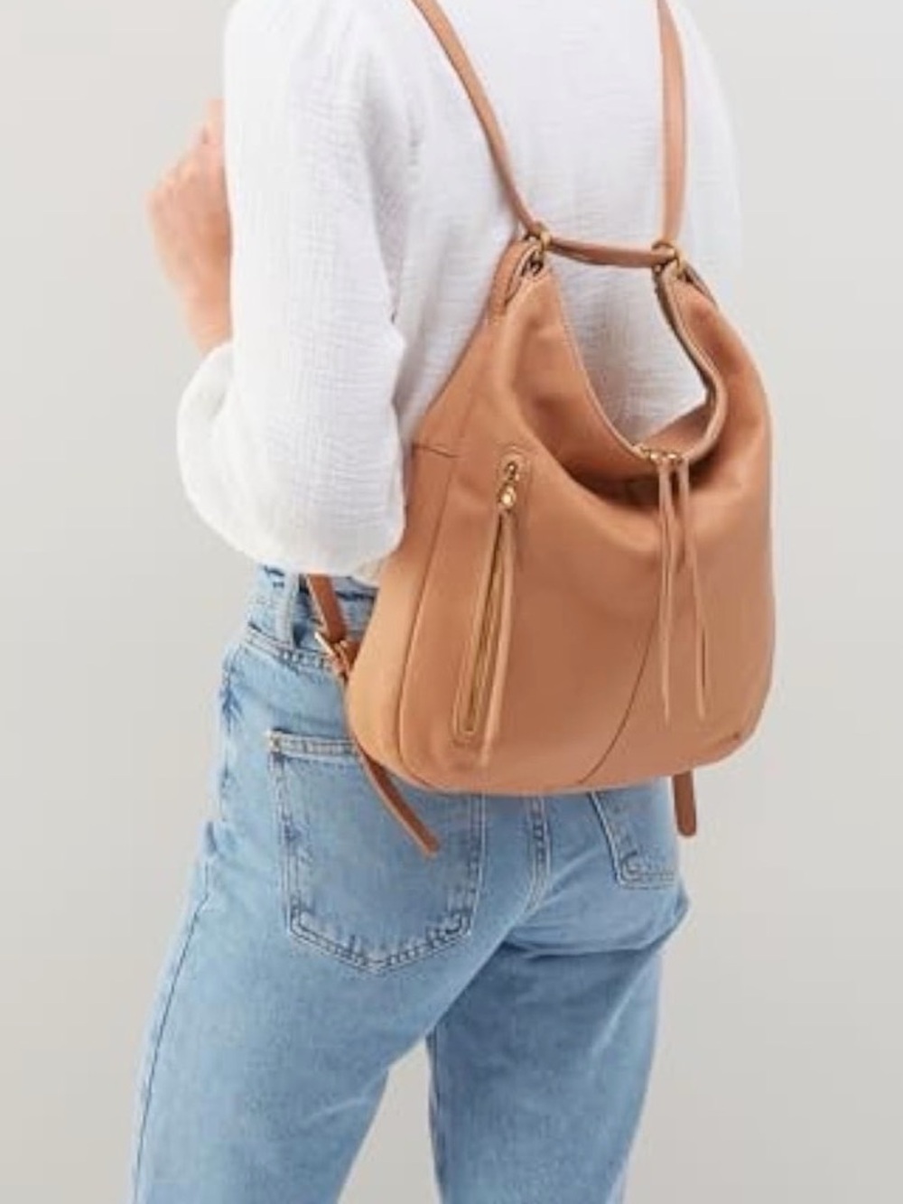 HOBO Merrin Convertible Leather Bucket Backpack to Shoulder Bag - Picture 2 of 14